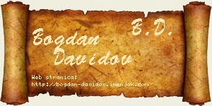 Bogdan Davidov vizit kartica